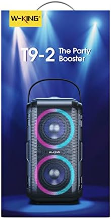 W-KING Loud Bluetooth Speakers with Subwoofer, 80W Party Portable Outdoor Speakers Bluetooth Wireless -Deep Bass, Huge 105dB Sound, Mixed Color Lights, 24H Play, AUX, USB Play, TF Card, Non-Waterproof - Image 9